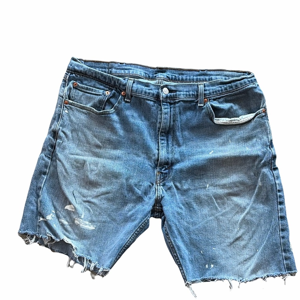 Men's Levi’s Blue Distressed Denim Shorts
